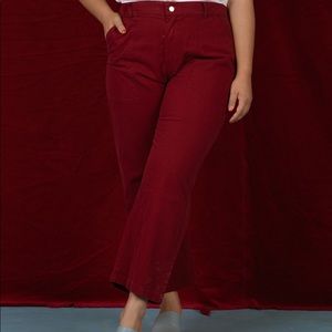 BIG BUD PRESS cranberry red work pants